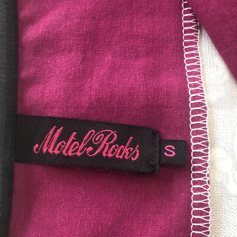 Motel Rocks color block strapless fitted mini party dress. NWOT! Sz S - Picture 8 of 8